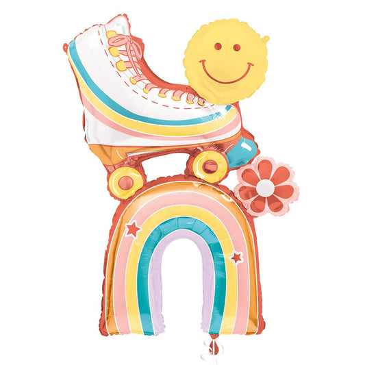 Giant Foil Rainbow + Roller Skate Balloon
