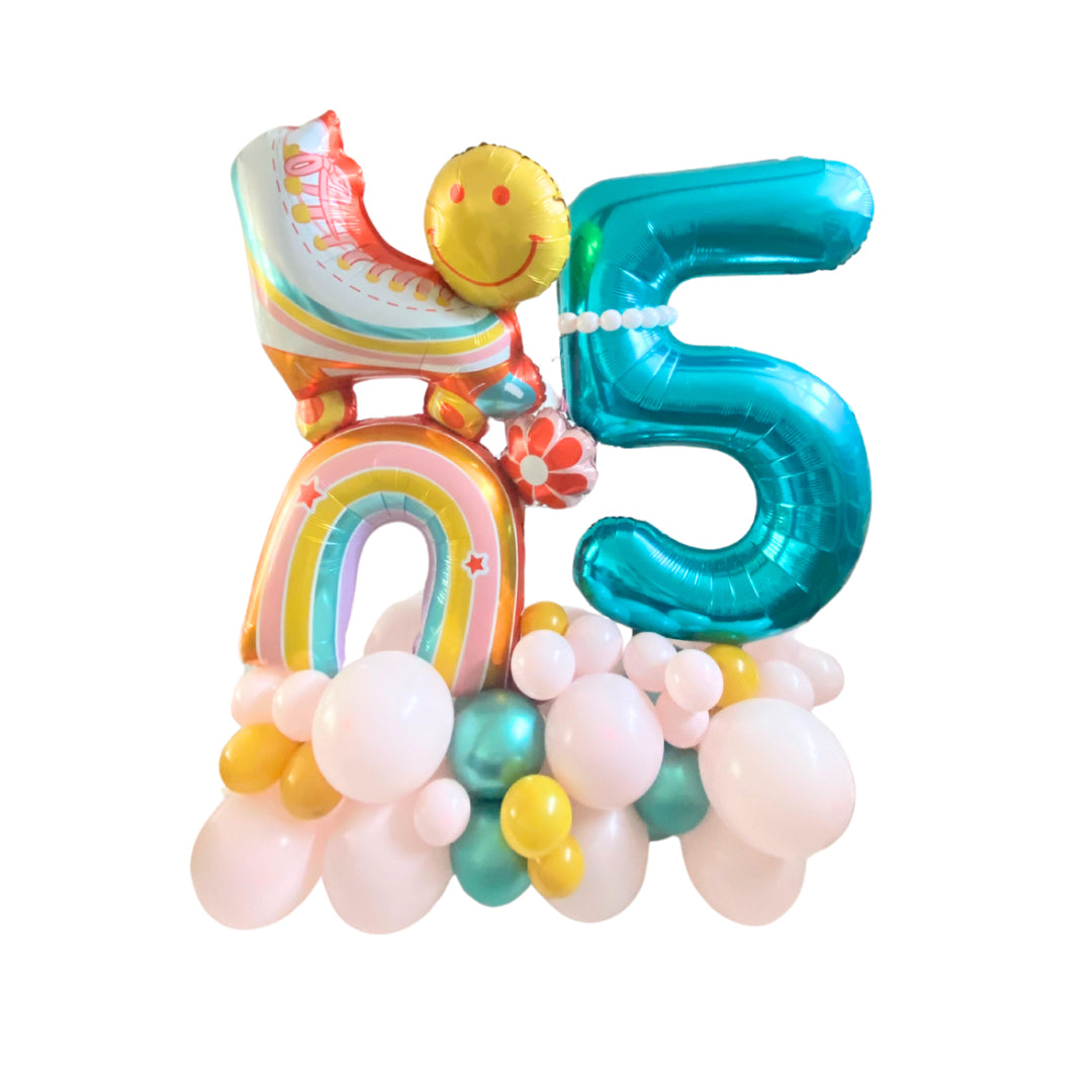 Premium Grab + Go Themed Balloon Number Stack - Perth Only