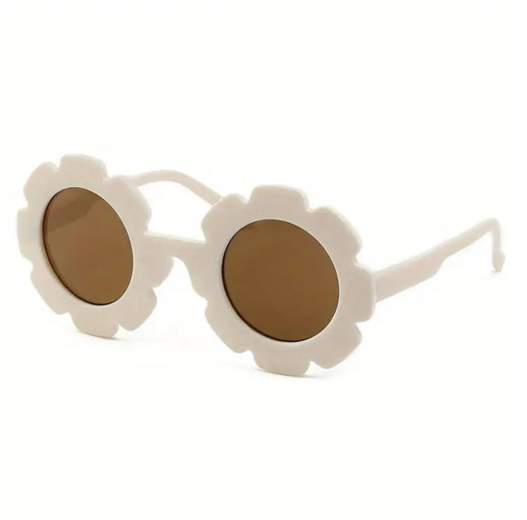Kids Flower Sunglasses - White Linen