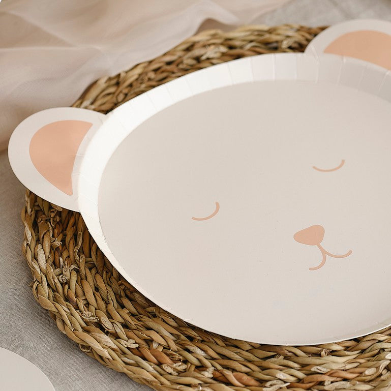Teddy Bear Paper Plates - Pack of 8