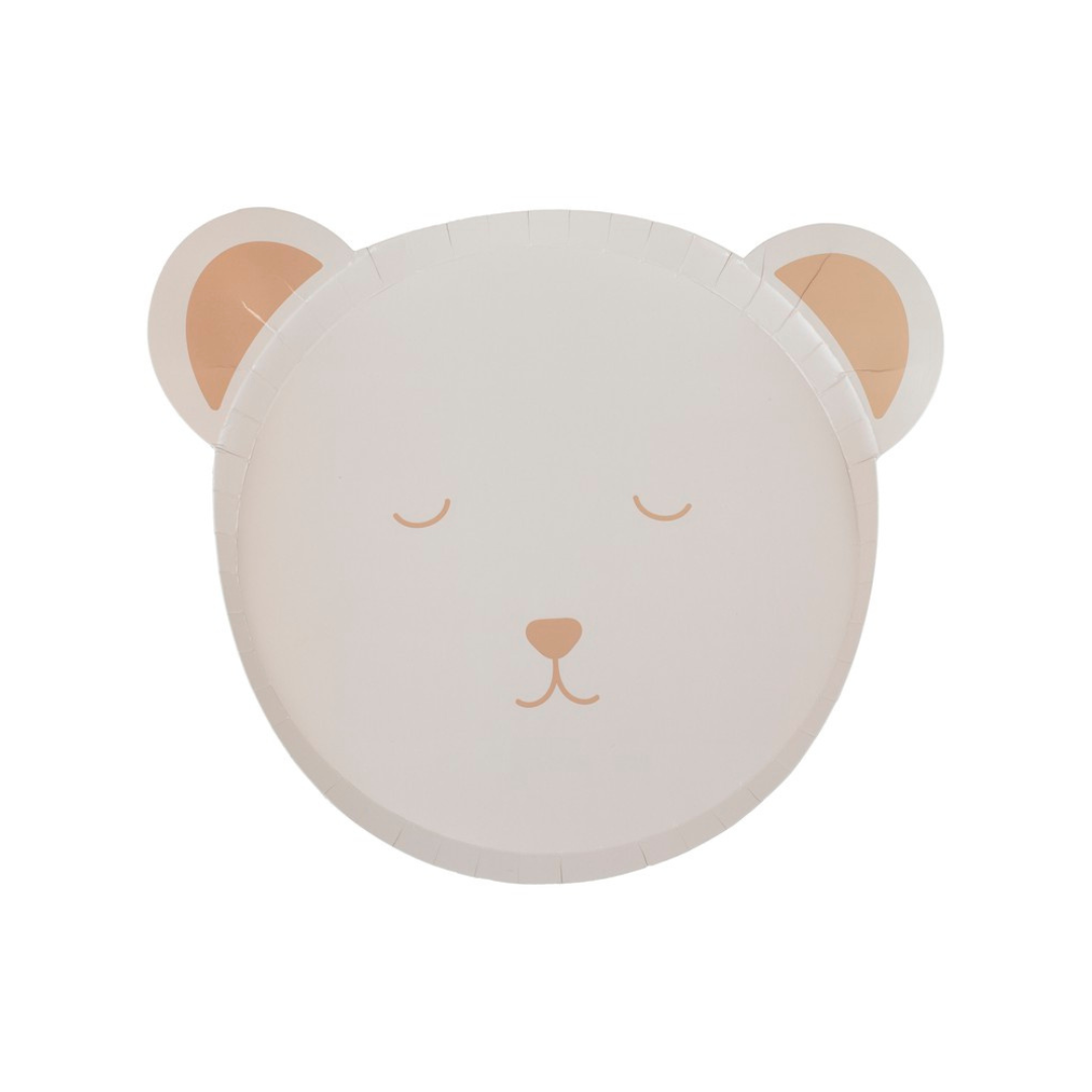Teddy Bear Face Paper Plates