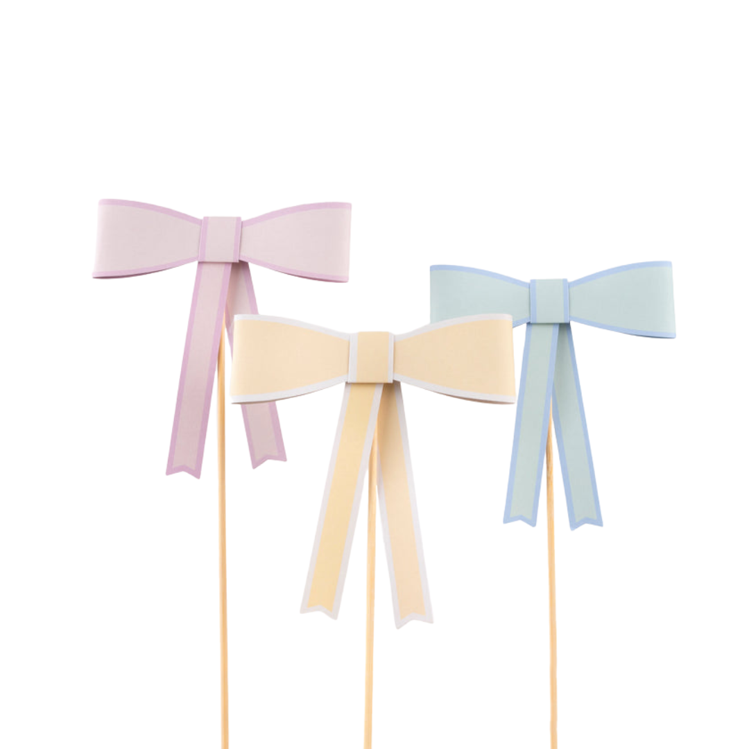 Meri Meri Pastel Bow Cake Toppers