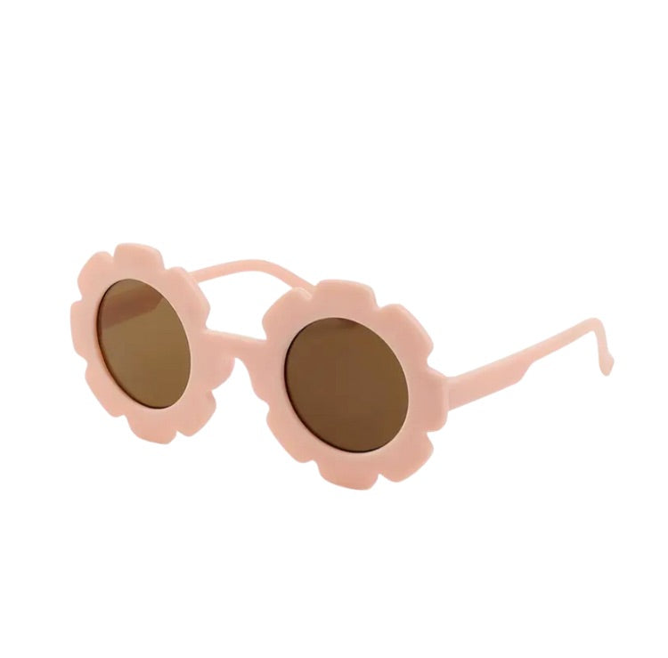 Kids Flower Shaped Fashion Glasses in blush pink