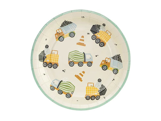 Construction Party Small Paper Plates - Pack of 6