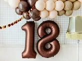 Mocha Brown 86cm Number 8 Balloon