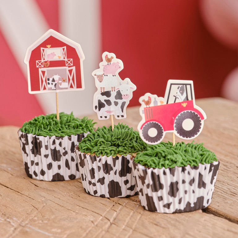 Farm Animal Party Cupcake Topper Kit