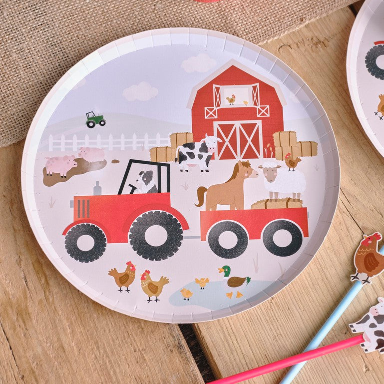 Farm Animals Eco Friendly Paper Plates