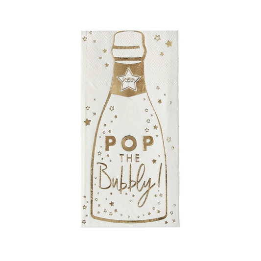 Pop the Bubbly Paper Napkins - Pack of 16
