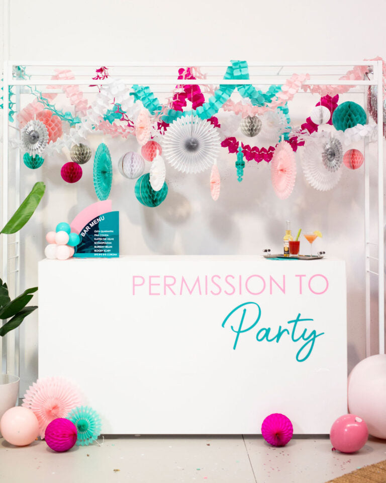 Classic Pink Honeycomb Garland