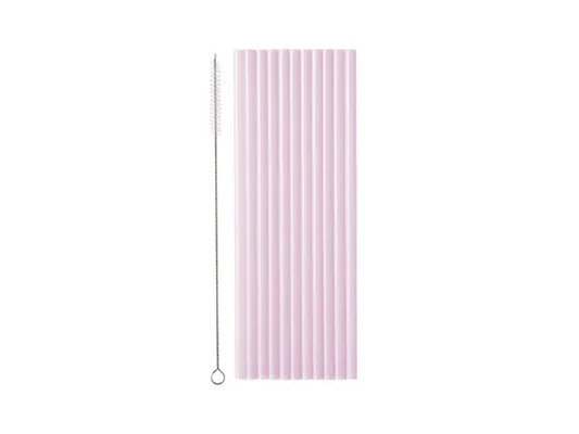 Pastel Lilac Reusable Drinking Straws - Pack of 12