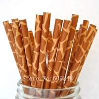Paper Straws - Giraffe Print