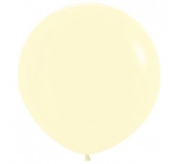 90cm Jumbo Round Balloon - Pastel Matte Yellow