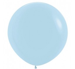 90cm Jumbo Round Balloon - Matte Pastel Blue