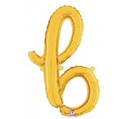 Script Letter Balloons - Gold