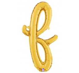 Script Letter Balloons - Gold