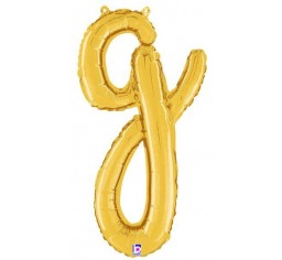 Script Letter Balloons - Gold