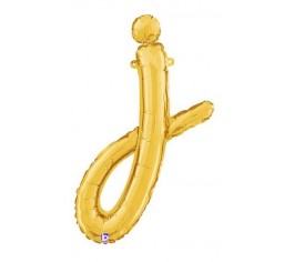 Script Letter Balloons - Gold