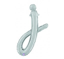 Script Letter Balloons - Silver