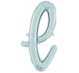 Script Letter Balloons - Silver