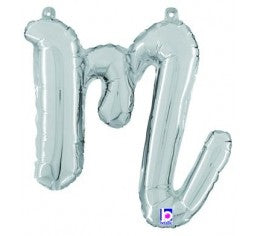 Script Letter Balloons - Silver