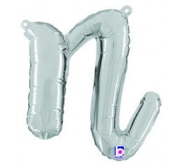 Script Letter Balloons - Silver