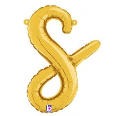 Script Letter Balloons - Gold