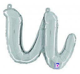 Script Letter Balloons - Silver