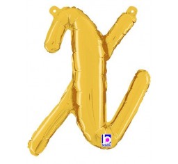 Script Letter Balloons - Gold