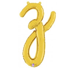 Script Letter Balloons - Gold