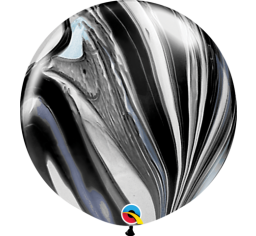 Black + White Marble Swirl Jumbo Balloon
