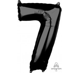 Black 66cm Number 7 Balloon