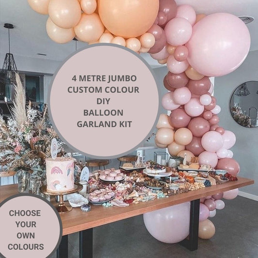 4 Mtr Jumbo Balloon Garland Kit - Custom Colours