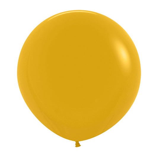 60cm Jumbo Round Balloon - Fashion Mustard