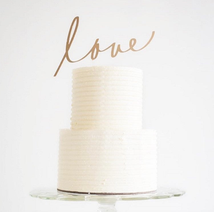 Wooden 'love' Wedding Cake Topper