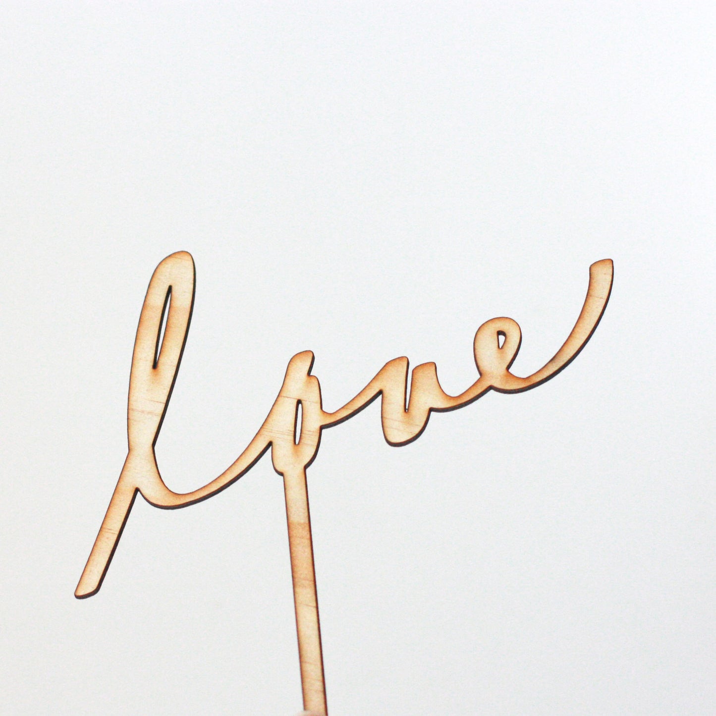 Wooden Love Script Wedding Cake Topper