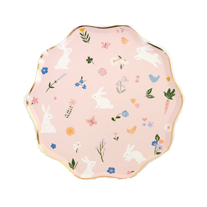 Bunny Floral Paper Plates