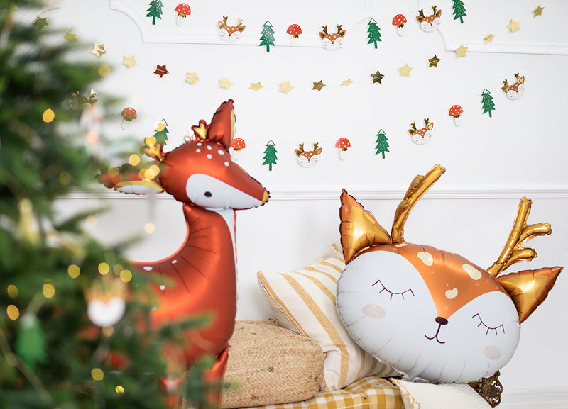 Woodland Deer Head Foil Balloon