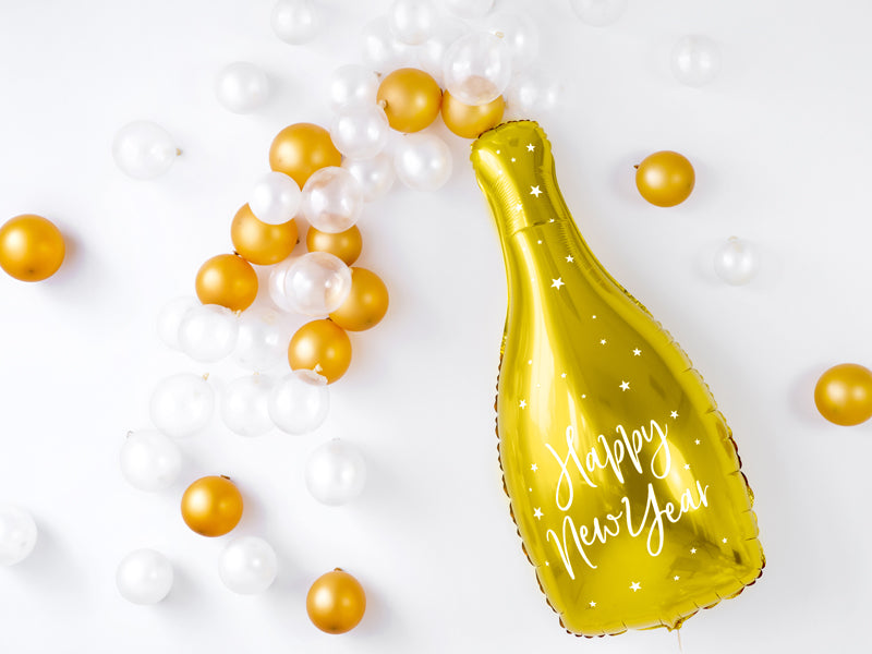 Jumbo Happy New Year Bottle Foil Balloon