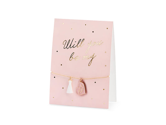 Will you be my Maid of Honor? Card with Keepsake Bracelet