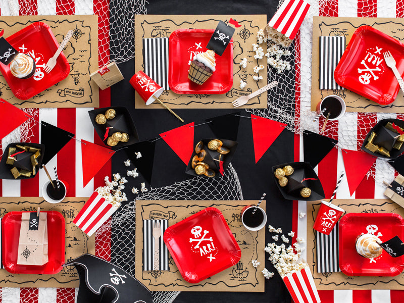 Pirate Party Treasure Map Paper Place Mats - Pack of 6