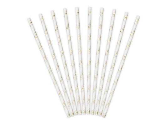 Paper Straws - Gold Daisy