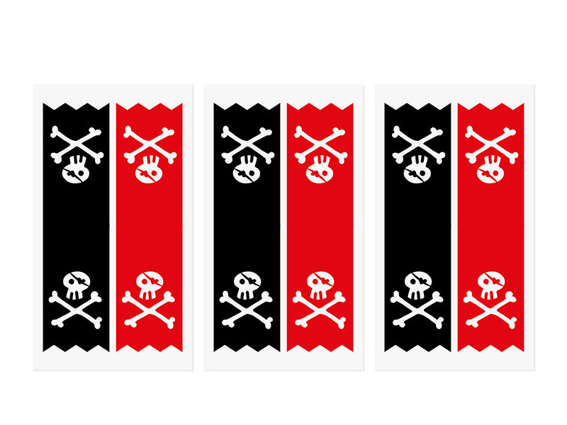 Pirate Party Mini Kraft Paper Bags with Stickers - Pack of 6
