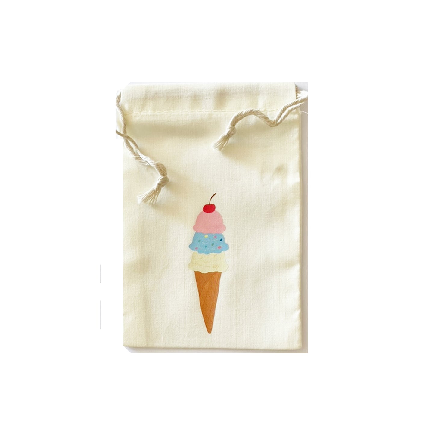 Sweet Icecream Calico Party Favour Bags - Pack of 5