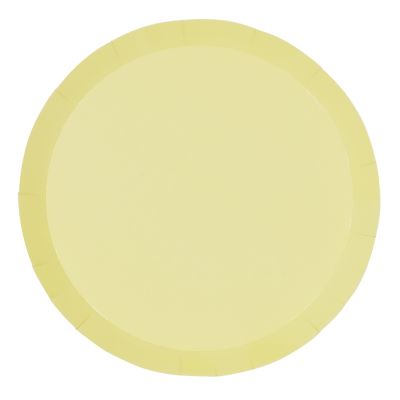 Classic Pastel Yellow Plates - Pack of 20