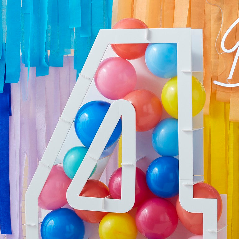 Balloon Mosaic Number 4 Stand