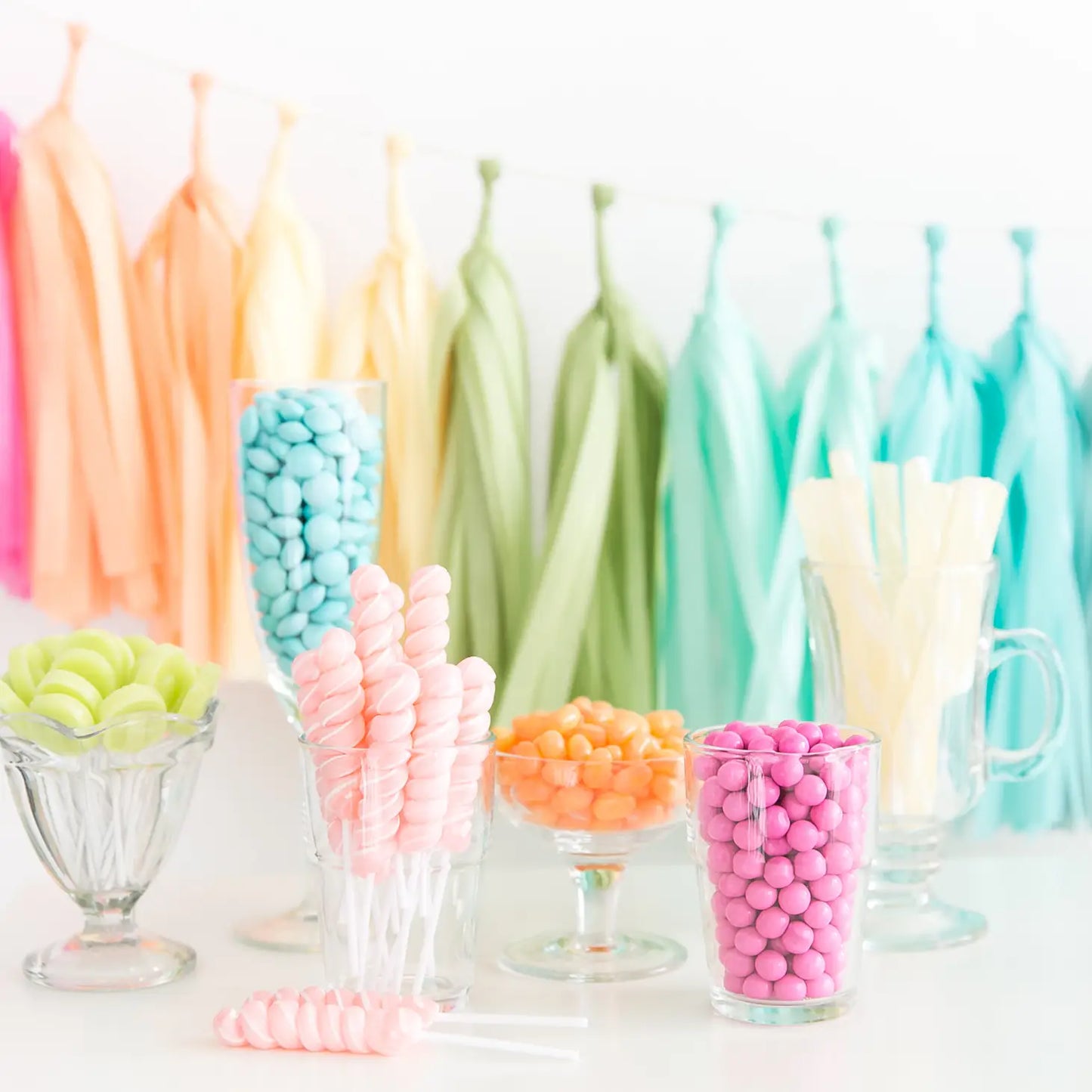 Tissue Paper Tassel Garland Kit - Rainbow