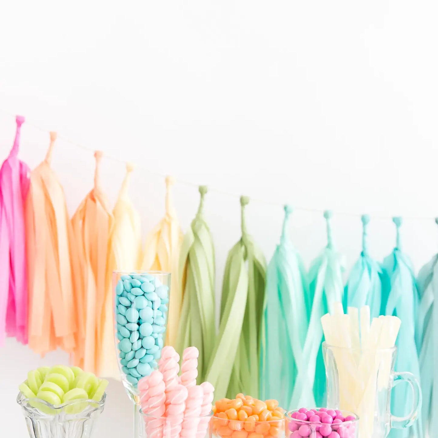 Tissue Paper Tassel Garland Kit - Rainbow