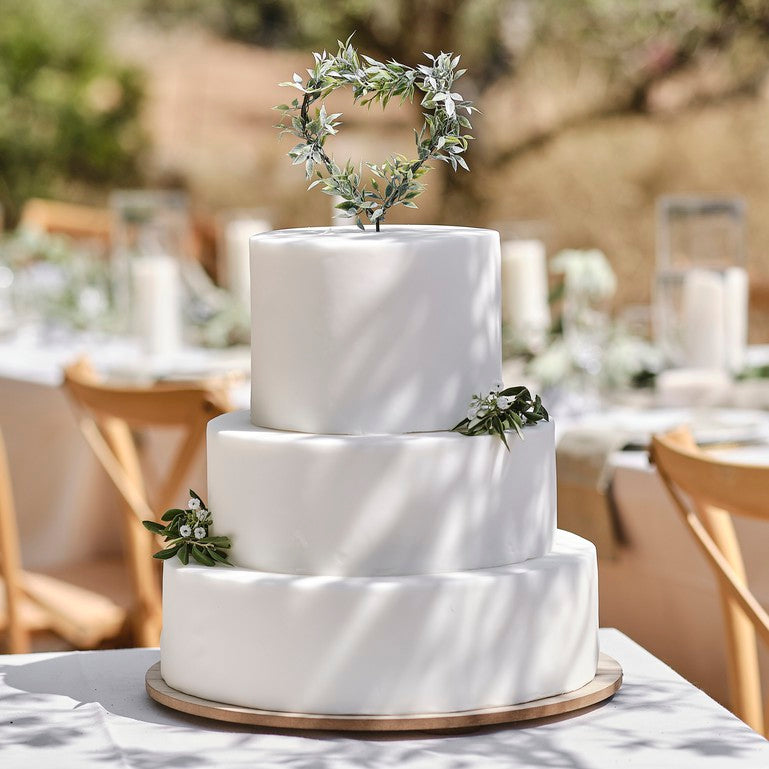 Foliage Heart Cake Topper