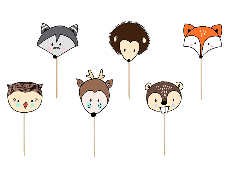 Woodland Party Cupcake Wrapper + Topper Set
