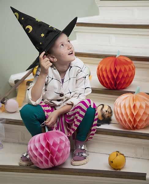 Honeycomb Pumpkins - Set of 3